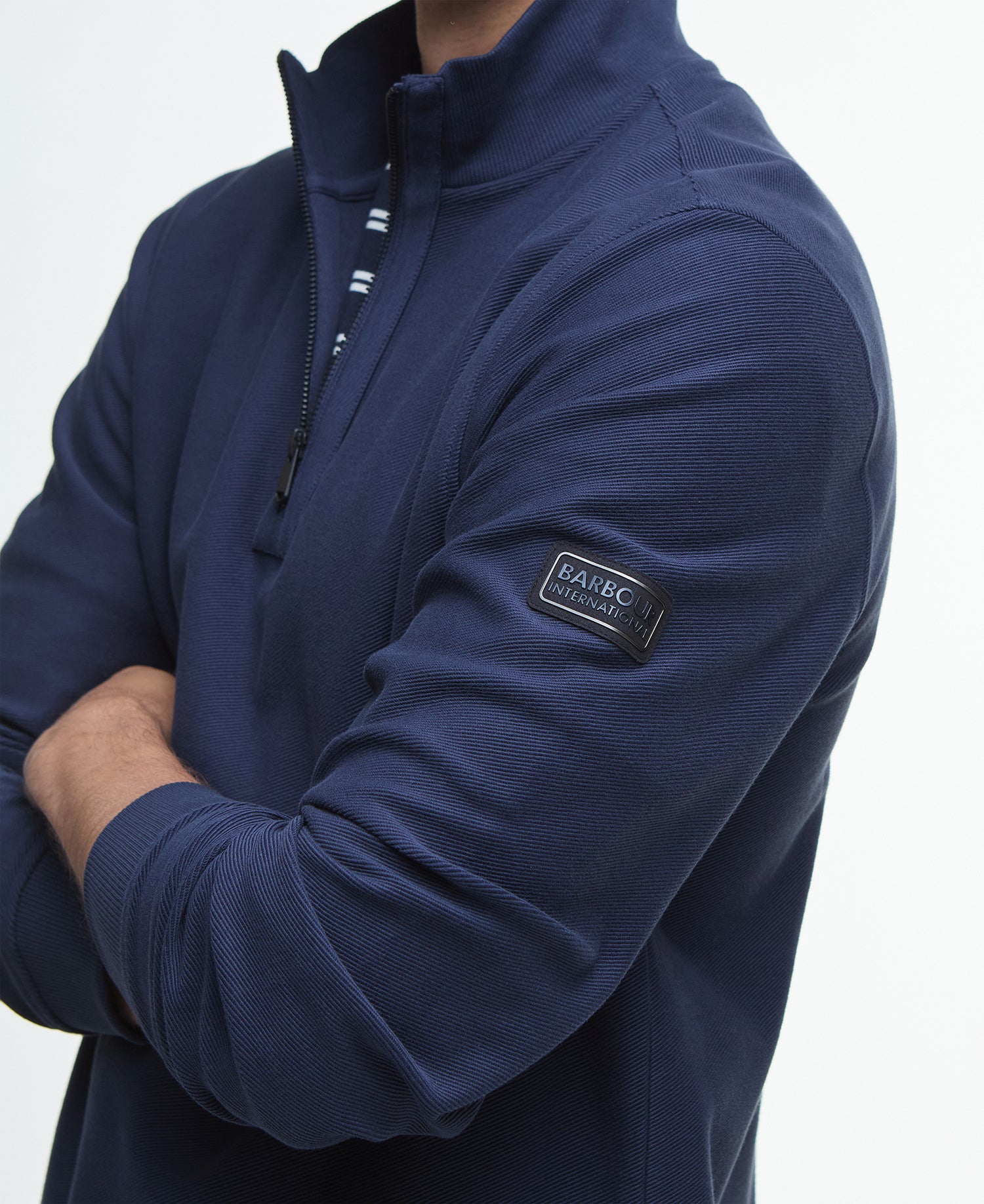 Barbour International Navy Samuel Funnel Neck