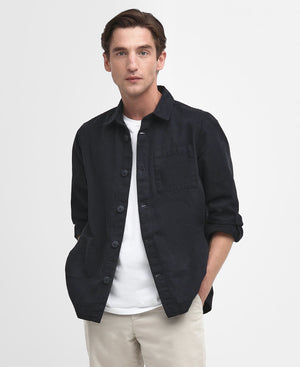Navy Washed Cotton Overshirt