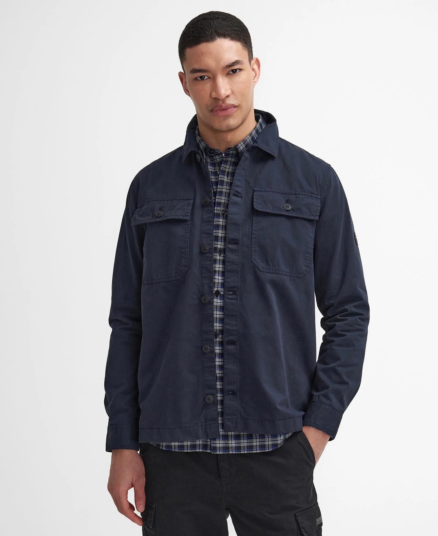 Barbour International Navy Arlo Overshirt