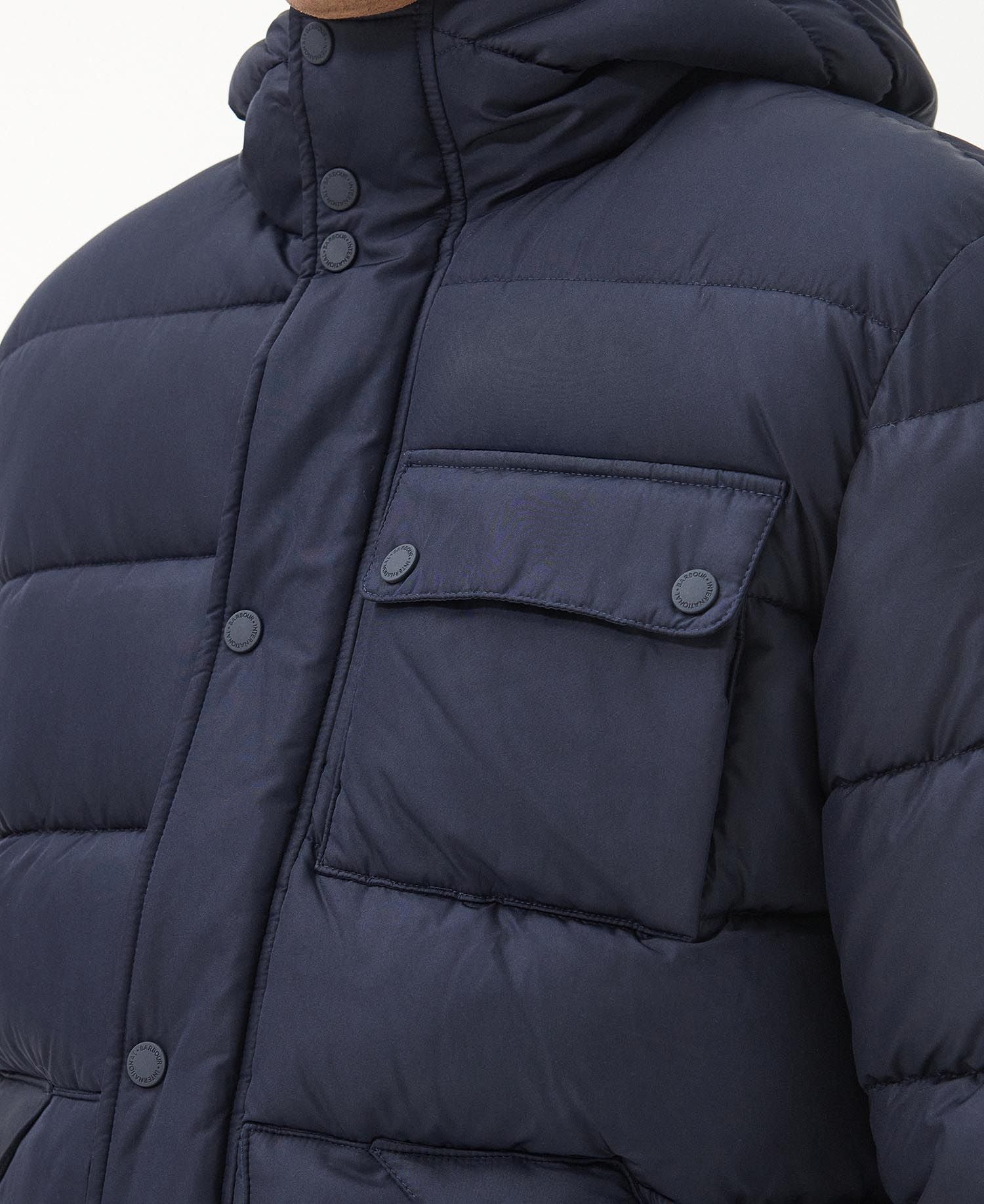 Barbour International Baliol Baffle Quilted Jacket Navy