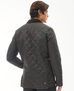 Barbour Olive Checked Heritage Liddesdale Quilted Jacket