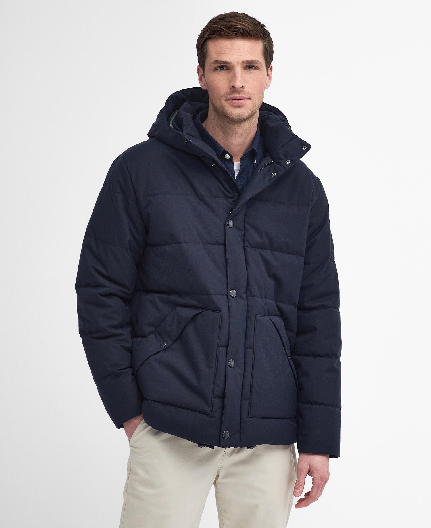 Barbour Brampton Puffer Jacket Navy