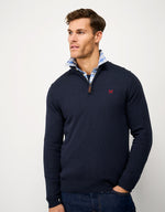Load image into Gallery viewer, Navy Half Zip Jumper
