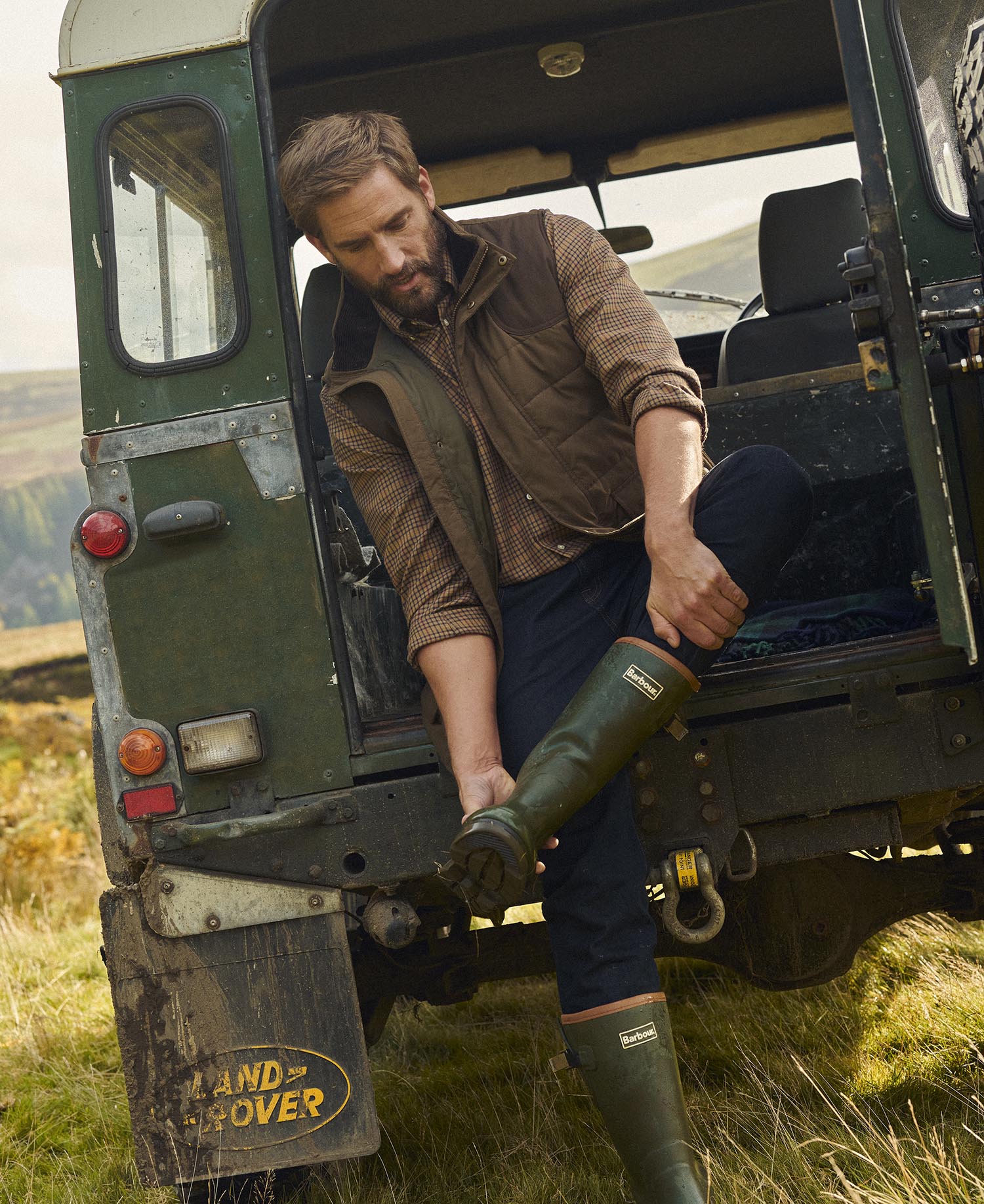 Barbour Tempest Wellington Boots Olive