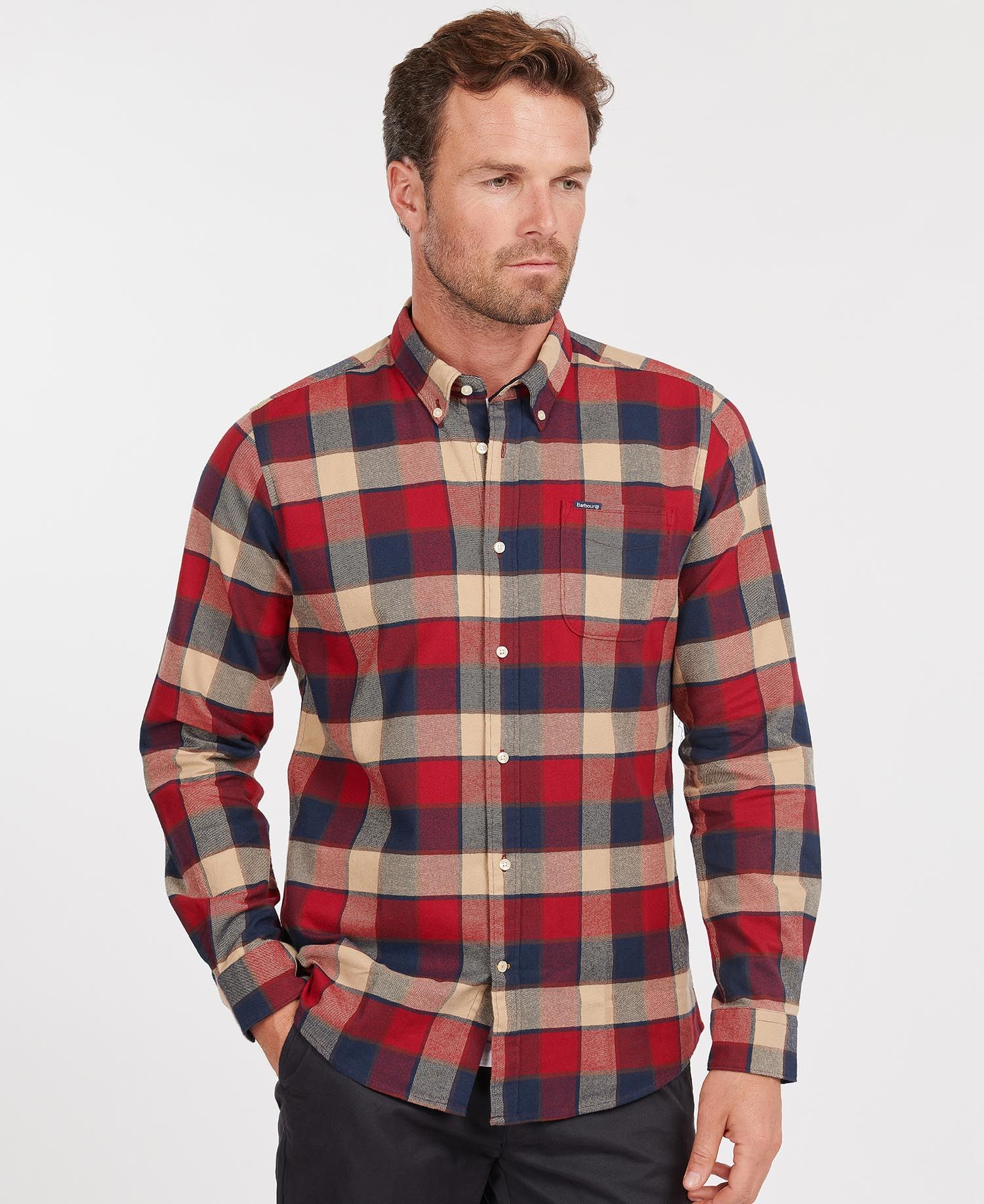 barbour red tartan shirt