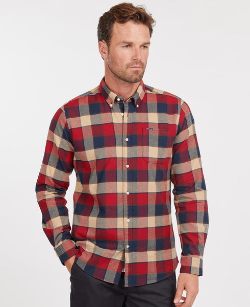 Barbour red sales check shirt