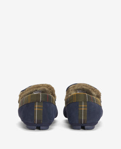 Barbour Monty Suede Slippers Navy