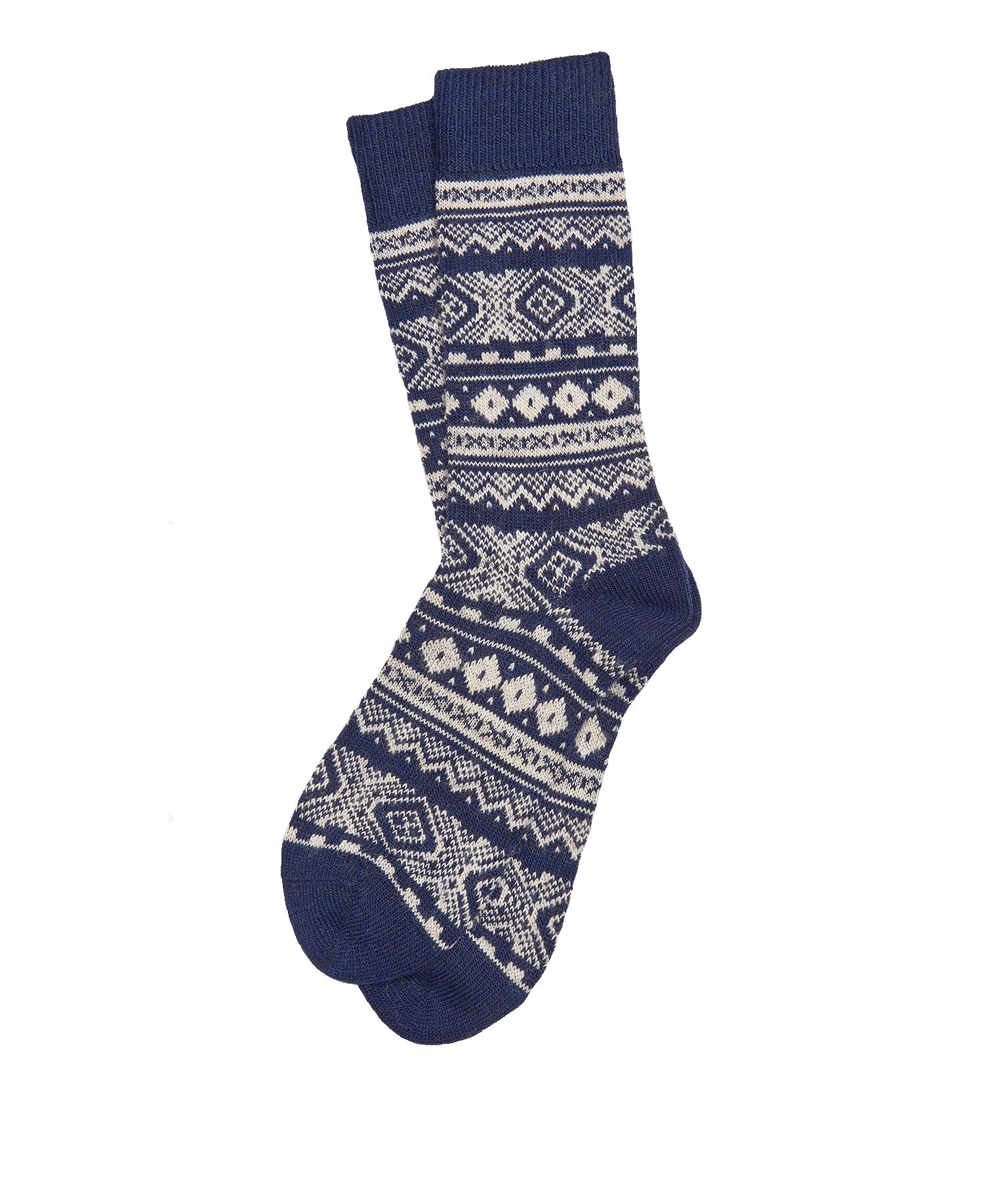 Barbour Fairisle Navy Socks