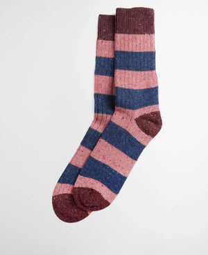 Bordeaux Houghton Stripe Socks