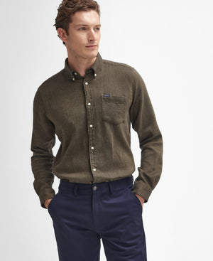 Navy Sueded Sateen Trousers