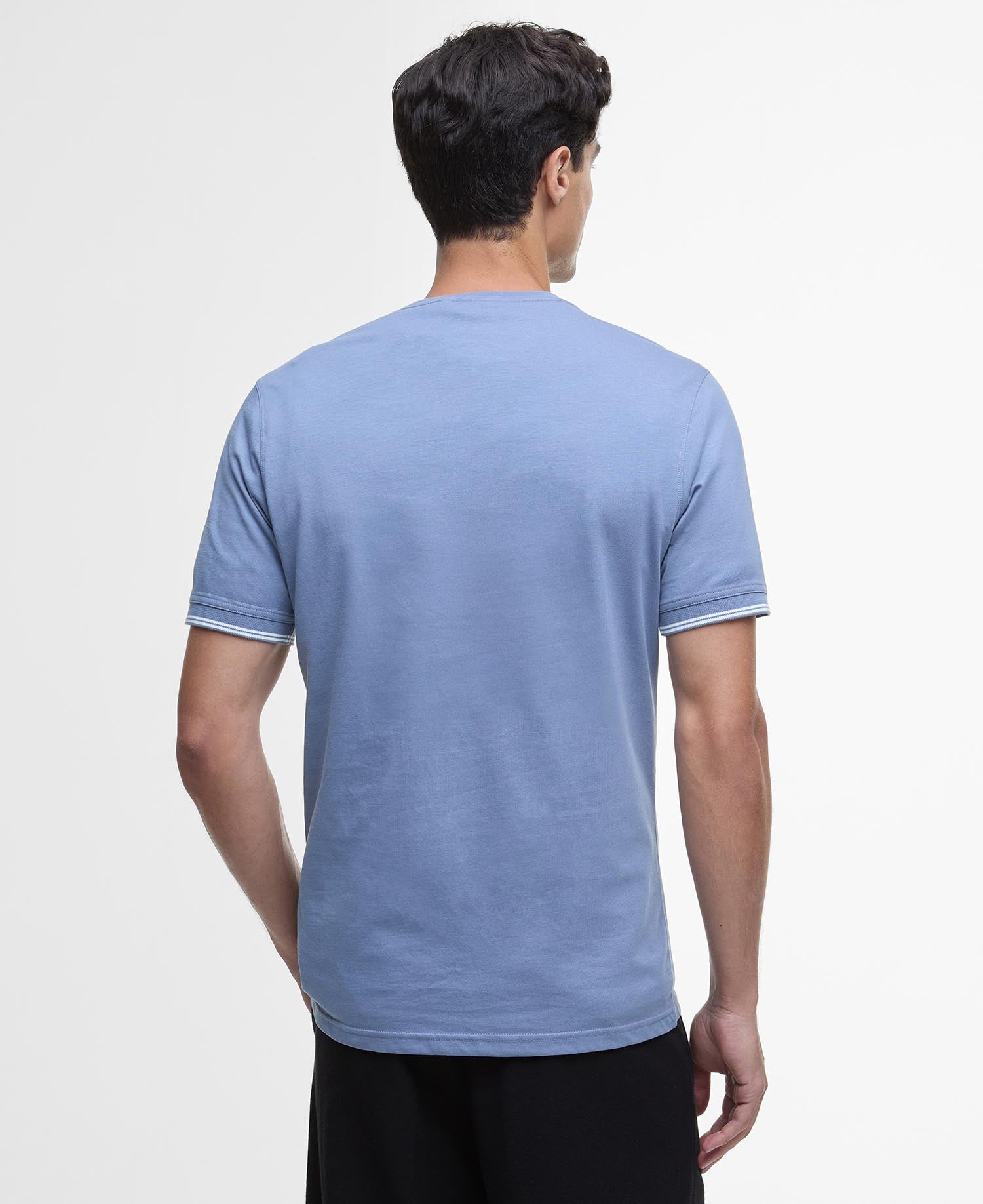 Barbour International Blue Philip Tipped Cuff Cotton T-Shirt