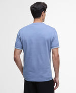 Load image into Gallery viewer, Barbour International Blue Philip Tipped Cuff Cotton T-Shirt
