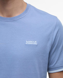 Barbour International Blue Philip Tipped Cuff Cotton T-Shirt