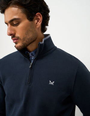 Navy Half Zip Sweatshirt