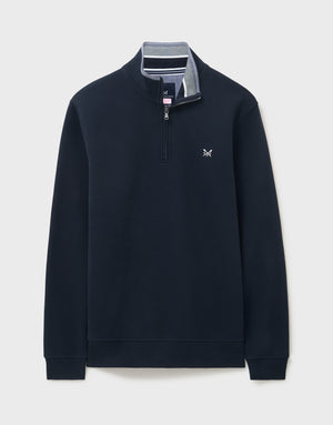 Navy Half Zip Sweatshirt