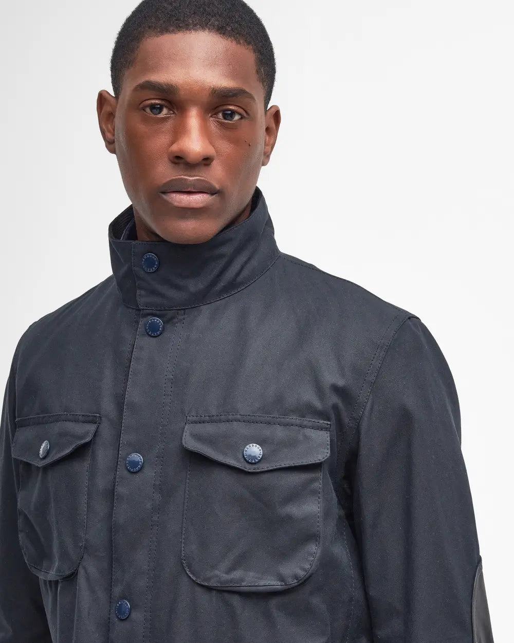 Navy Ogston Wax Jacket