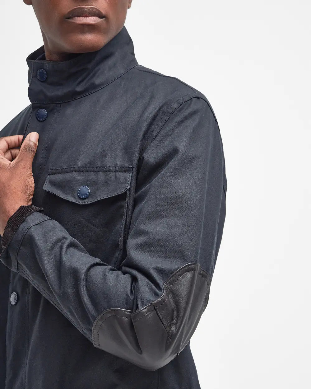 Navy Ogston Wax Jacket