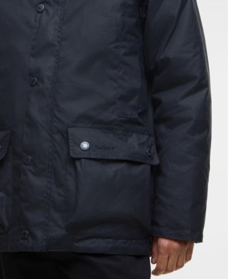 Navy Modern Beaufort Waxed Jacket