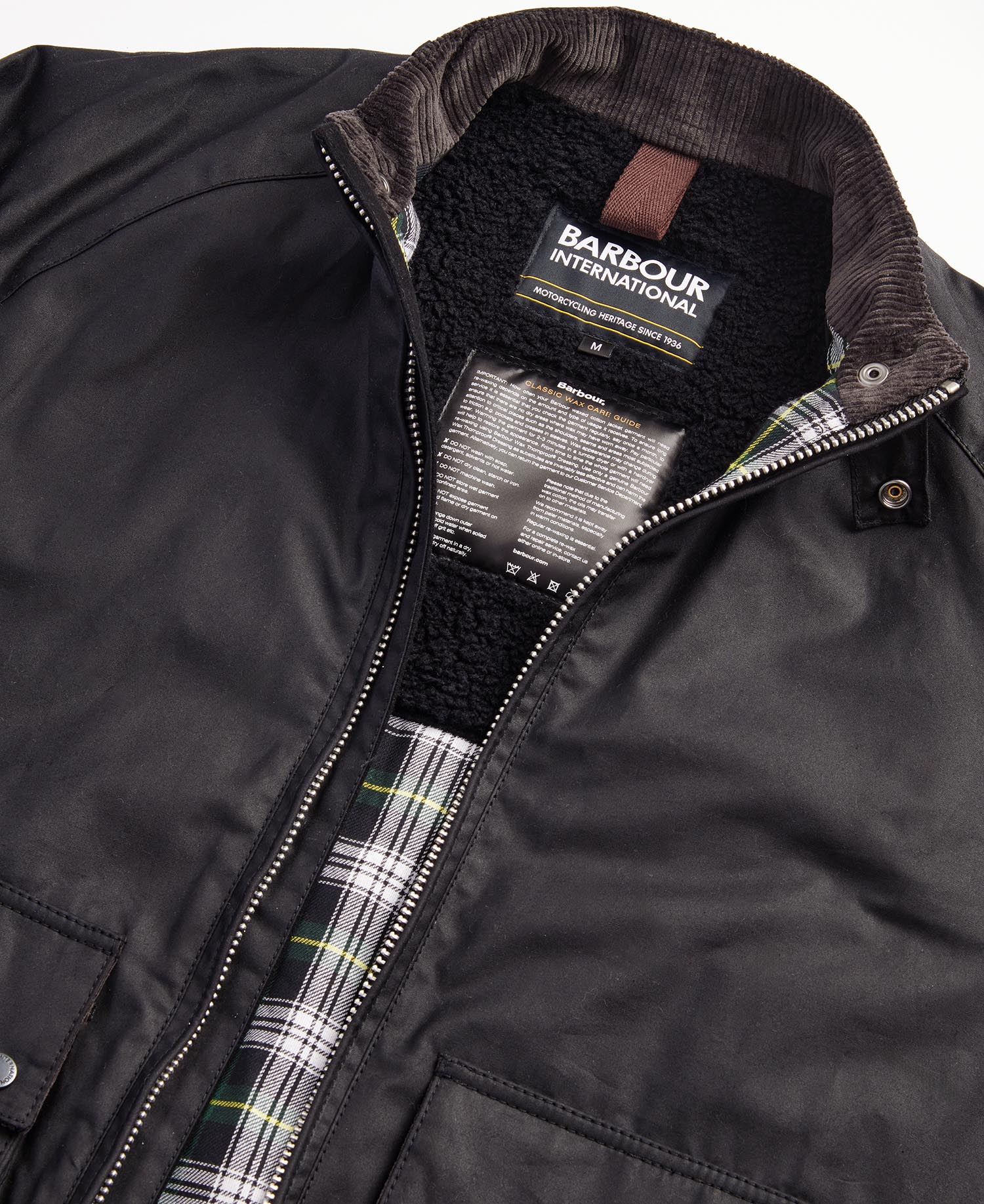 Barbour Black International Craggan Waxed Jacket