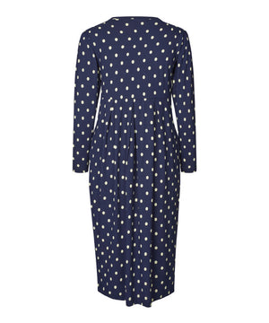 Navy Polka Dot Dress