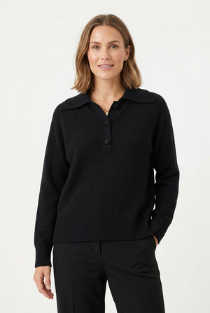 Black Knit Fayena Polo