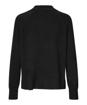 Black Knit Fayena Polo