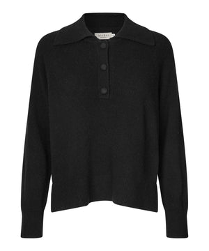 Black Knit Fayena Polo
