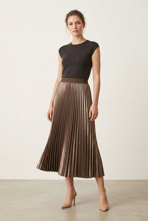 Gold Pleated Sanai Skirt