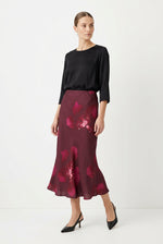 Load image into Gallery viewer, Fig Floral Solviera Skirt
