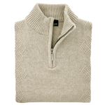 Load image into Gallery viewer, Franco Ponti Massoti Fine Merino Wool Half Zip Beige
