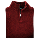 Load image into Gallery viewer, Franco Ponti Massoti Fine Merino Wool Half Zip Wine
