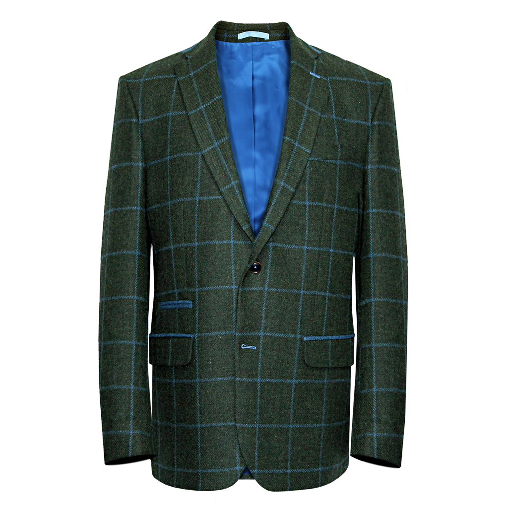 Green Overcheck Jacket Short Length