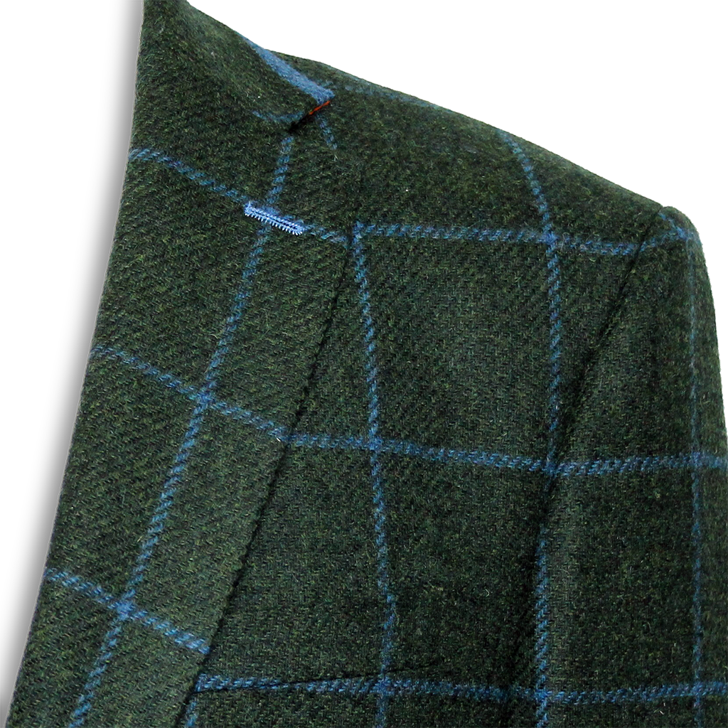 Green Overcheck Jacket Short Length