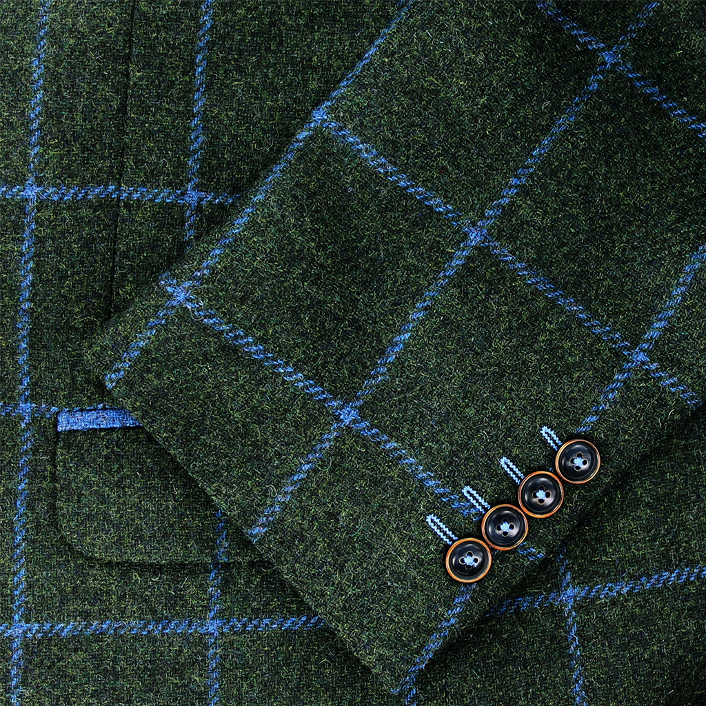 Green Overcheck Jacket Short Length
