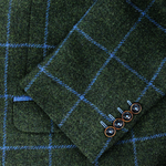 Load image into Gallery viewer, Green Overcheck Jacket Short Length
