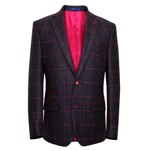 Purple Overcheck Jacket Short Length