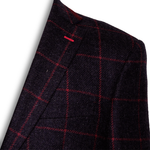 Load image into Gallery viewer, Purple Overcheck Jacket Short Length
