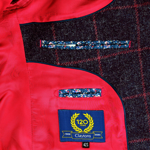 Purple Overcheck Jacket Short Length