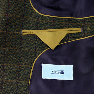 Mazzelli Jacket Green Multi Overcheck Long Length