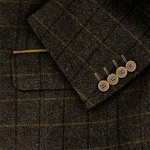 Green Overcheck Jacket Regular Length