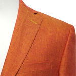 Load image into Gallery viewer, Orange Irish Linen Jacket Regular Length
