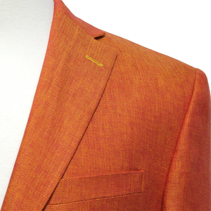 Orange Irish Linen Jacket Regular Length