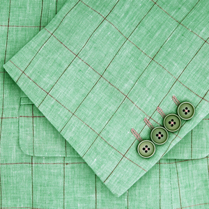 Mint Overcheck Linen Jacket