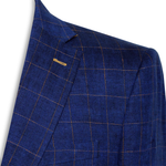 Load image into Gallery viewer, Royal Overcheck Linen Jacket
