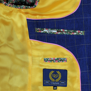 Royal Overcheck Linen Jacket