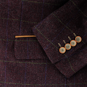 Wine Overcheck Jacket Regular Length