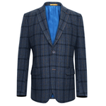 Load image into Gallery viewer, Blue Wool Overcheck Jacket

