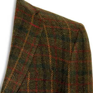 Brown Wool Overcheck Jacket