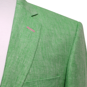 Mazzelli Lime Linen Jacket Regular Length