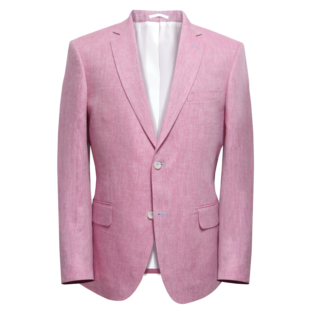 Mazzelli Pink Linen Jacket Regular Length